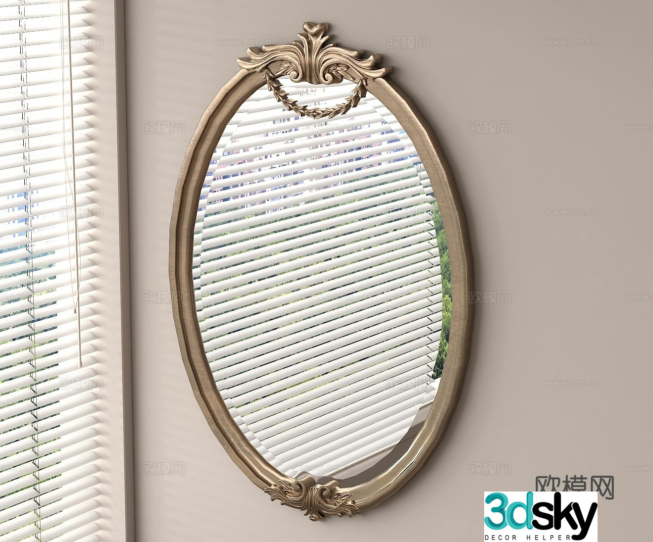 Mirror Dressing Mirror Makeup Mirror Wearing Mirror 3D Model