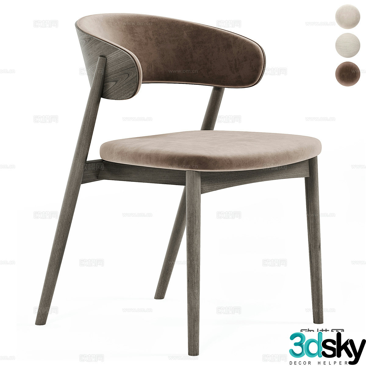 New Chinese dining chair 3D model