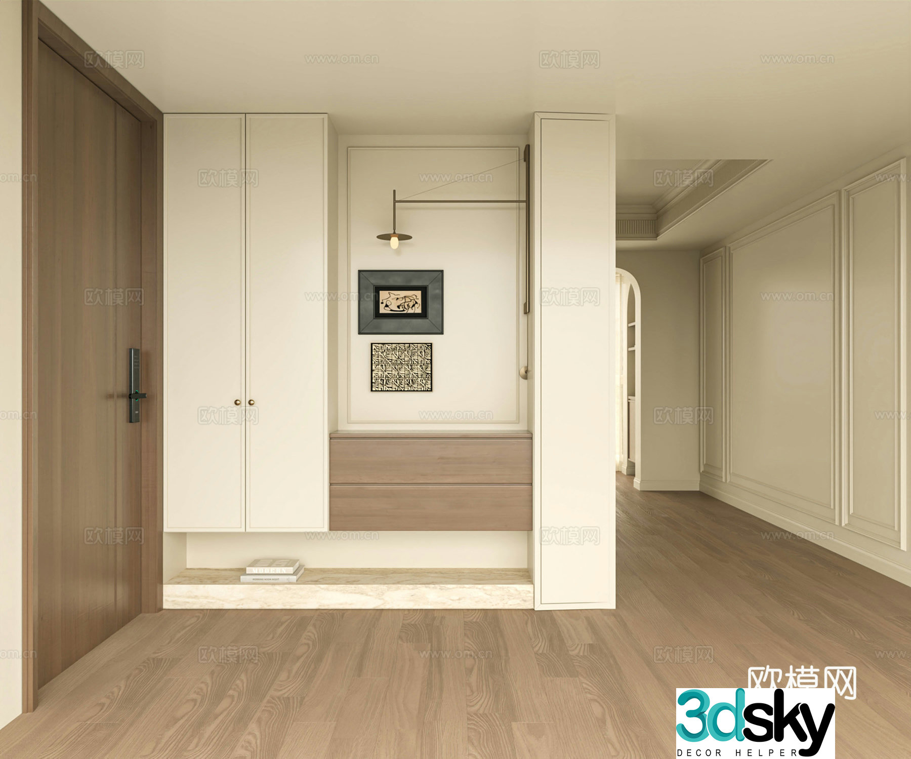 Modern entrance 3D model