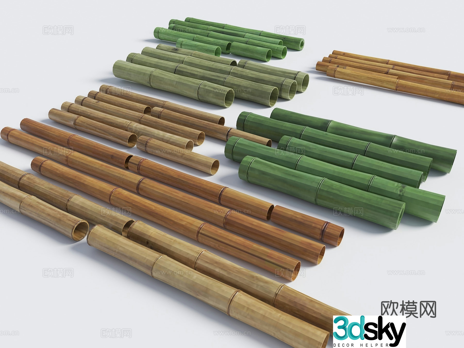 Bamboo bamboo pole bamboo pole bamboo joint bamboo bamboo ornament bamboo fence 3d model