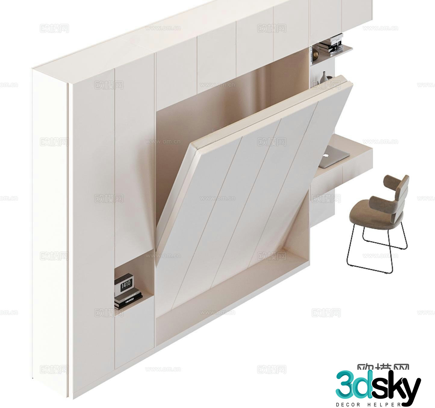 Modern folding bed 3d model