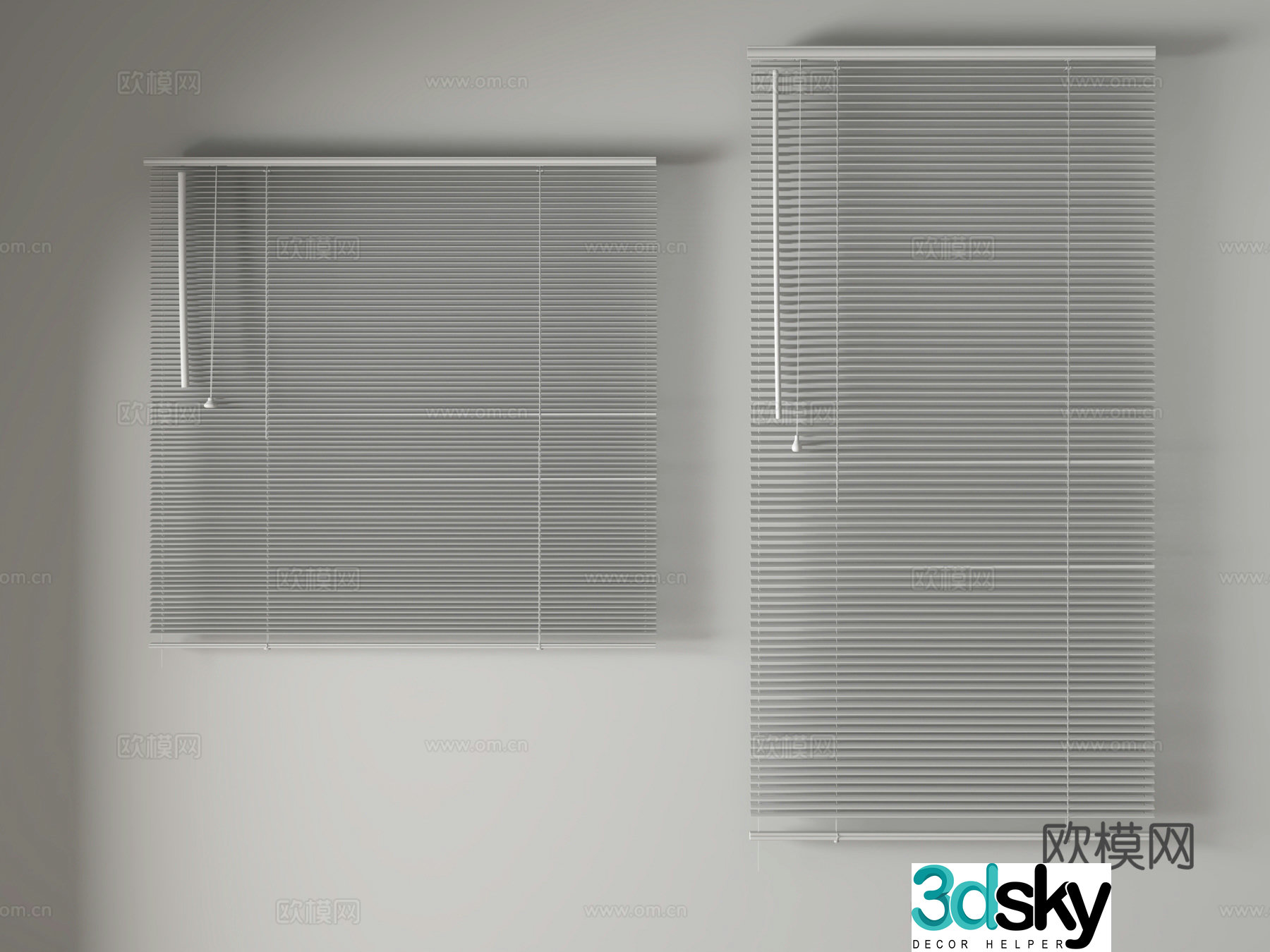 Modern universal venetian blinds Roller blinds Folding curtains 3D model