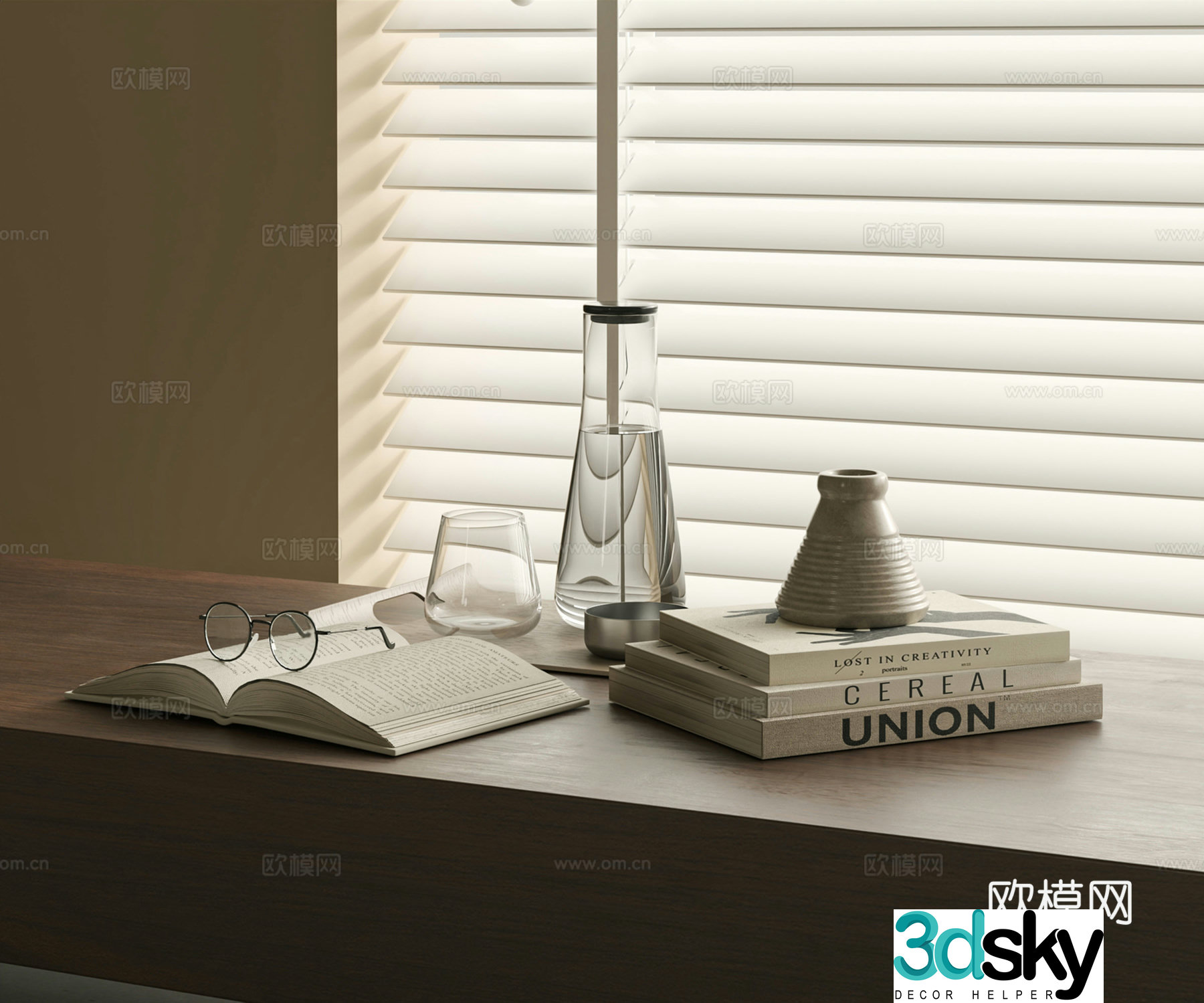 Modern Books 3D Model