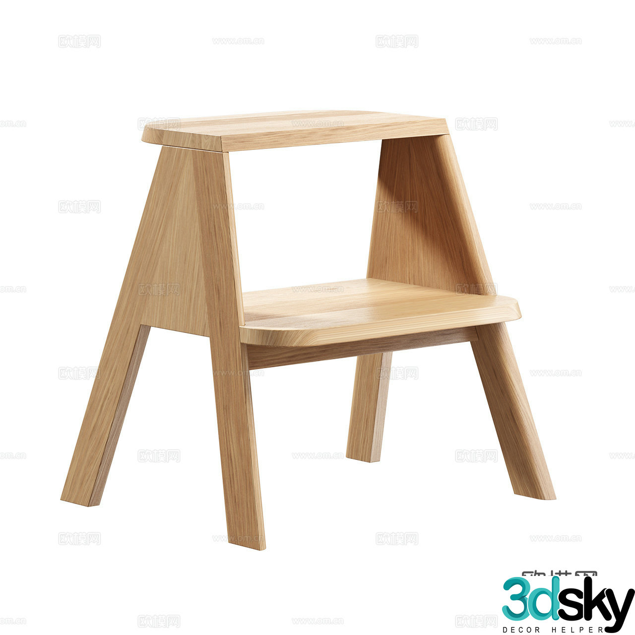 Hay Nordic stool minimalist stool wooden stool stairs creative stool small stool 3d model