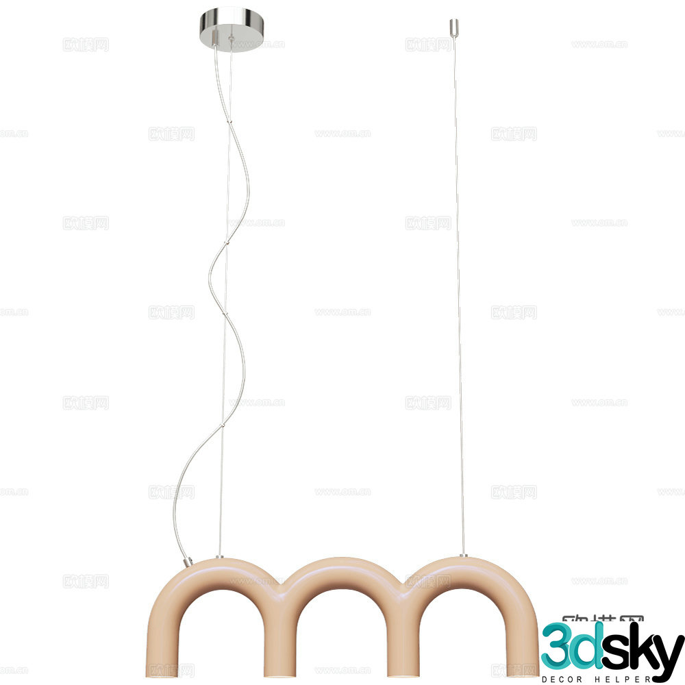 Oblure chandelier 3d model