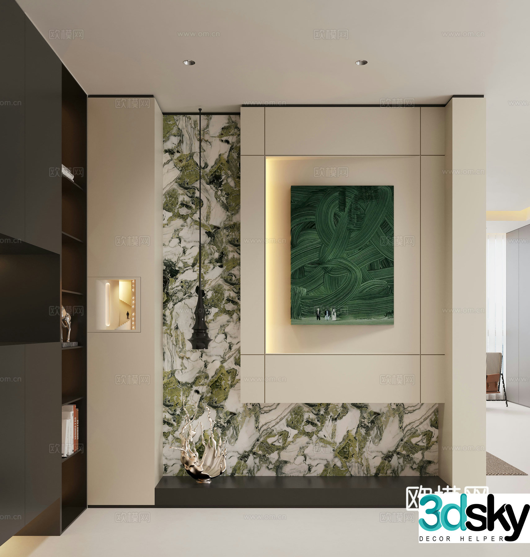 Modern entrance hallway Decorative entrance hallway Entrance hall partition 3D model