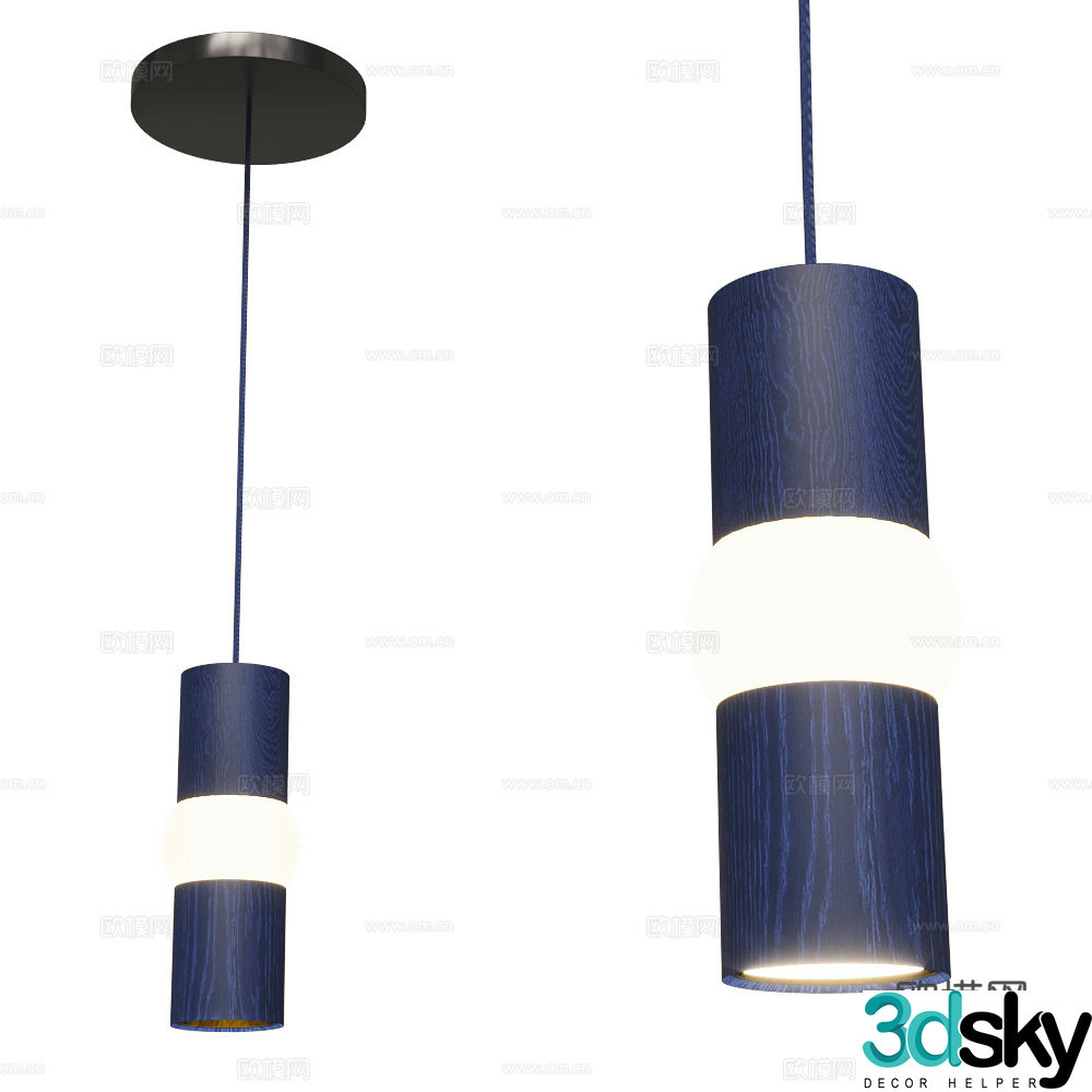 Oblure chandelier 3d model