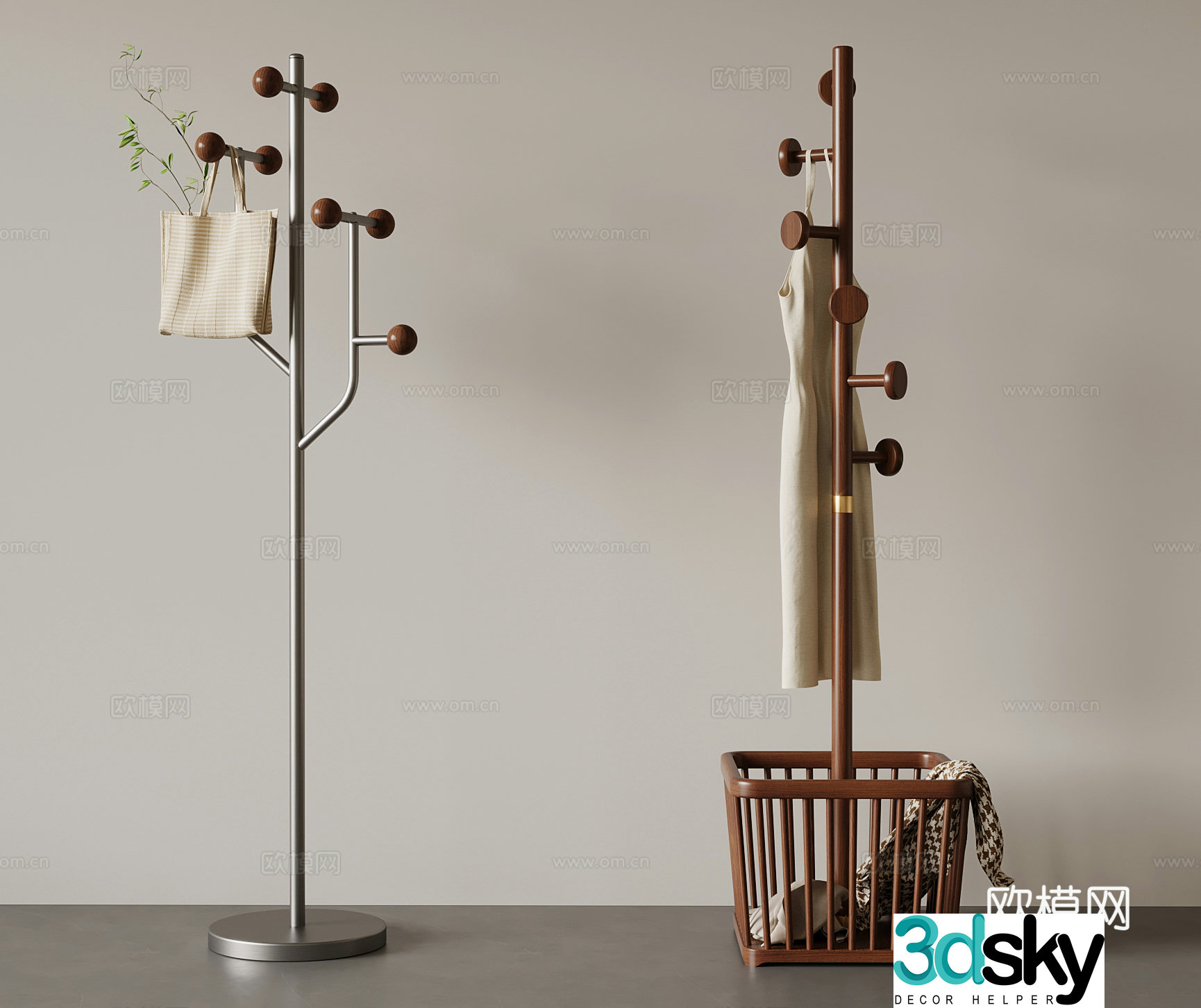 Modern clothes hanger 3d model