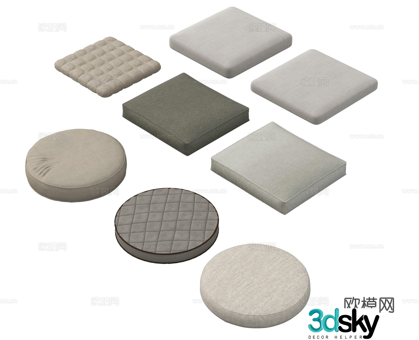 Cushion cushion futon chair cushion 3d model