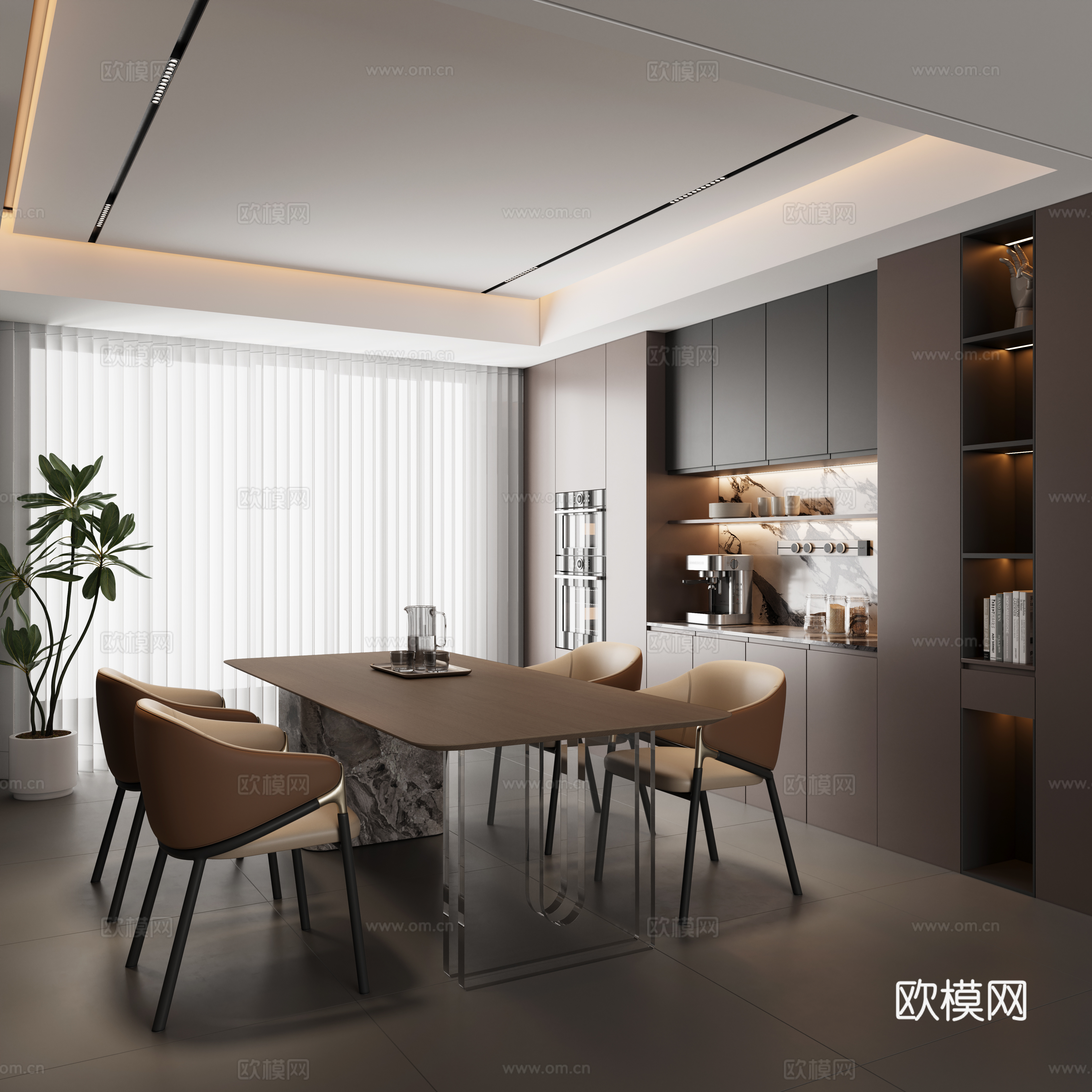 Modern restaurant 3d model
