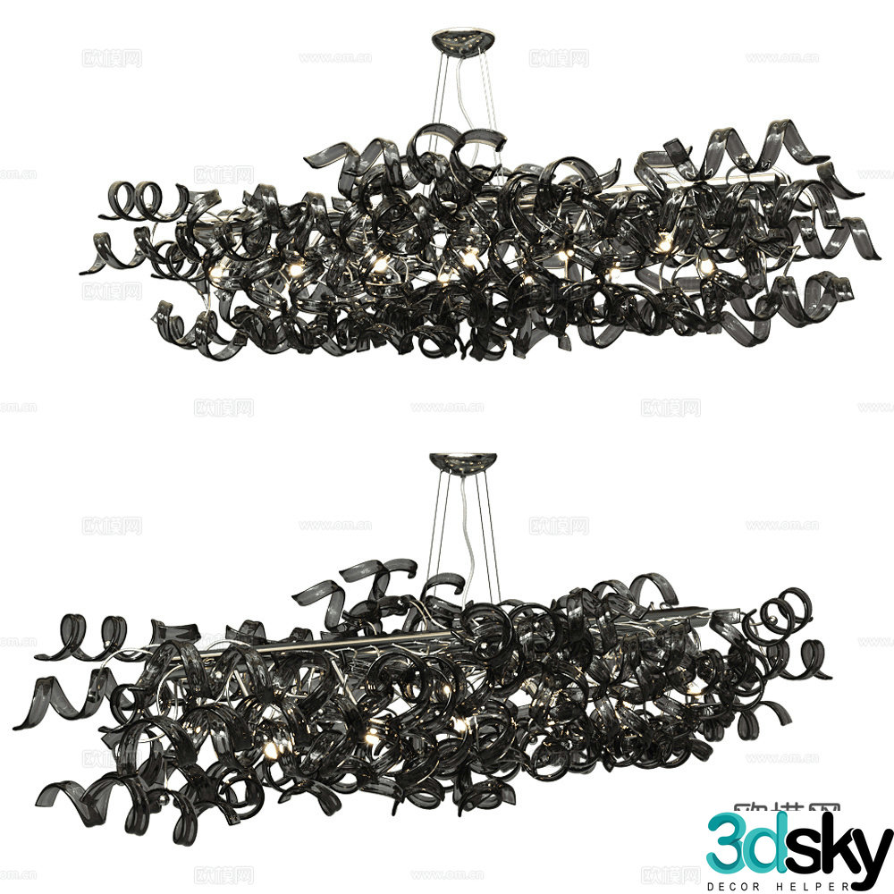 Metal Lux Chandelier 3d Model