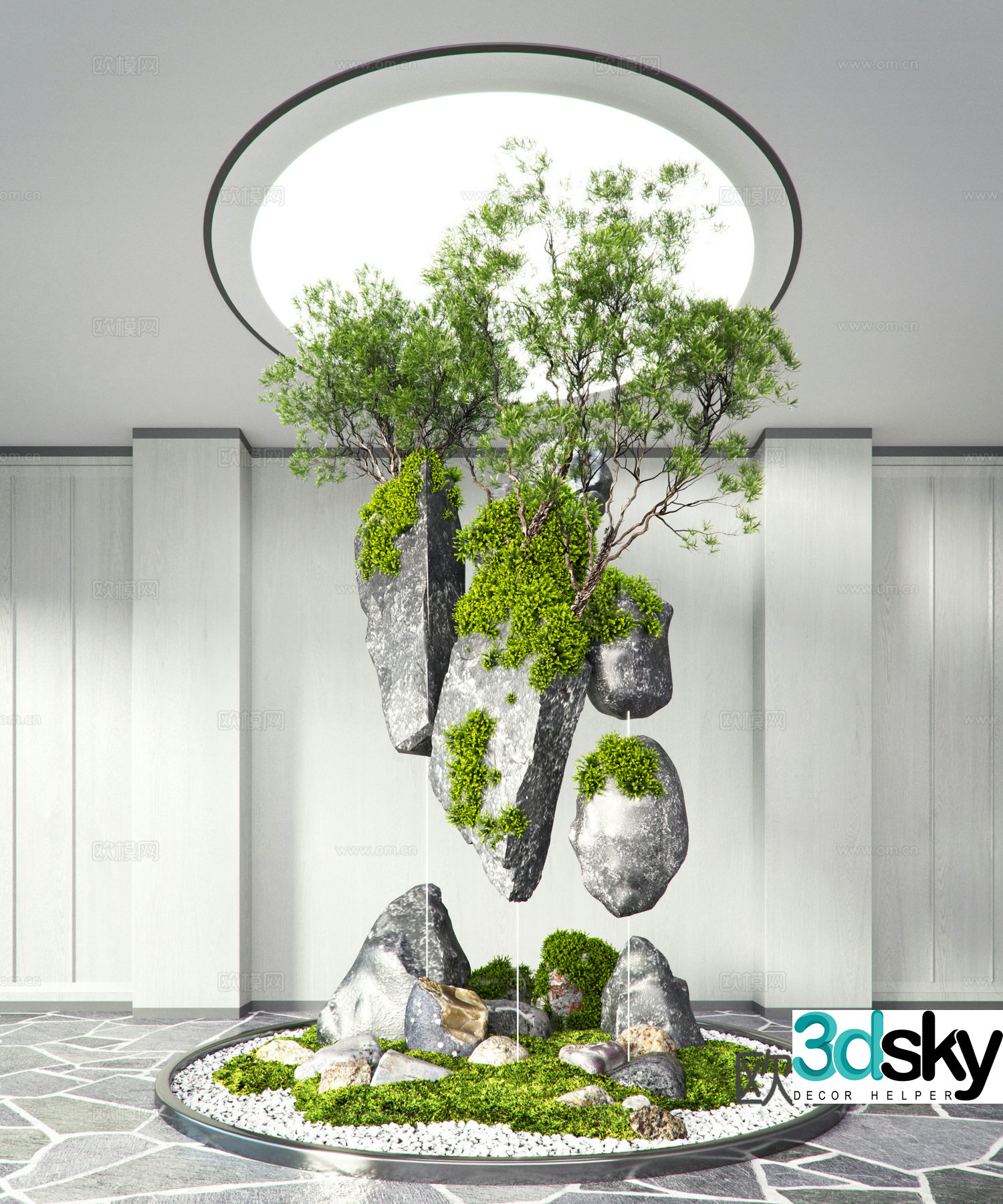 Modern indoor suspension device 3D model