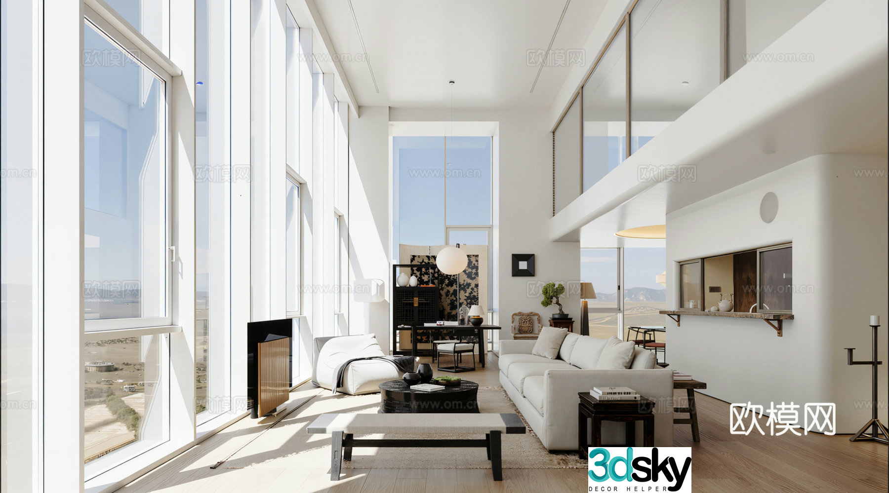 Modern living room 3d model