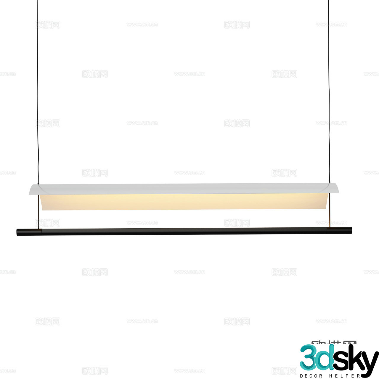 Santa & Cole Minimalist Chandelier Spanish Chandelier Fabric Chandelier 3D Model
