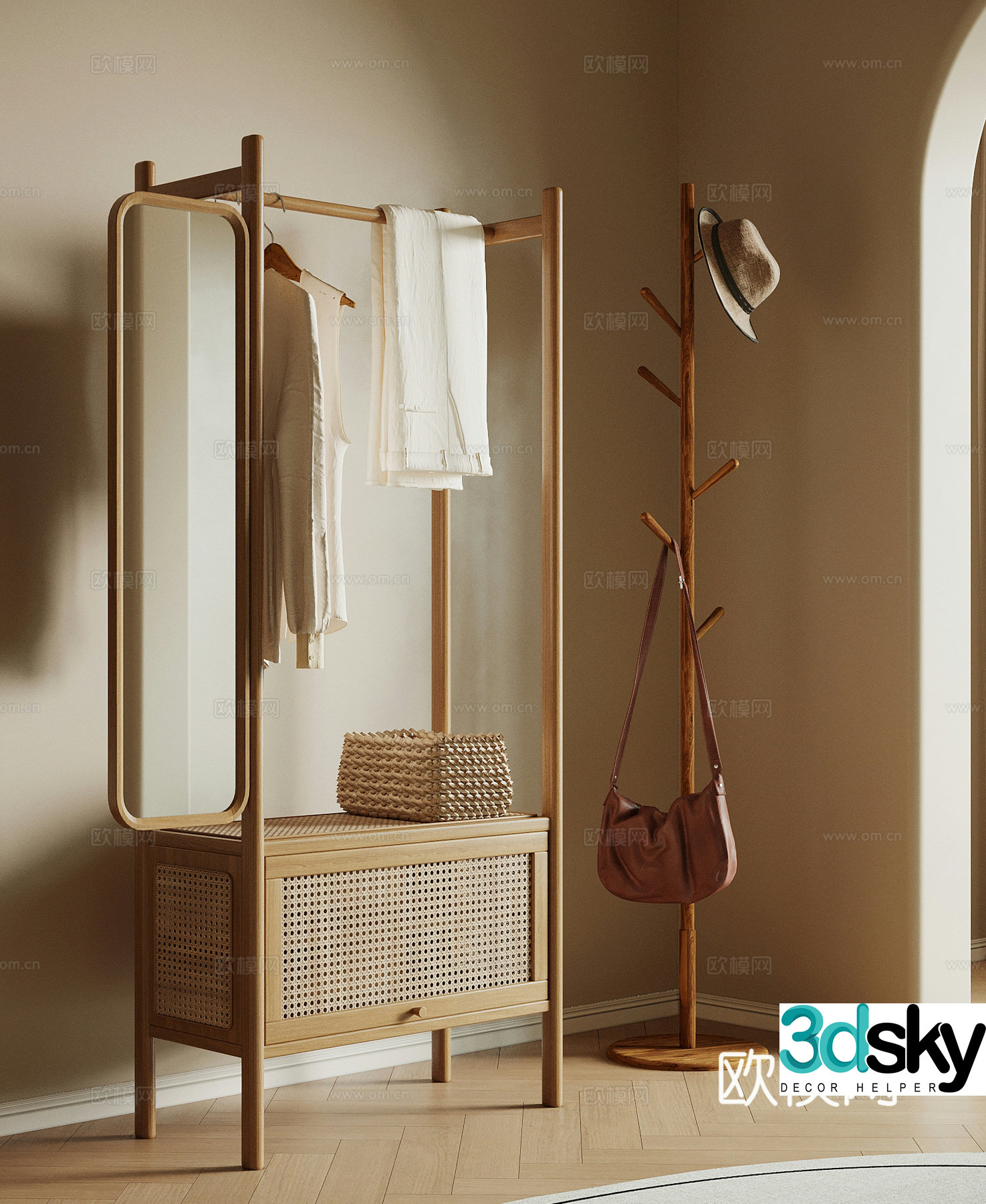 Modern clothes hanger 3d model