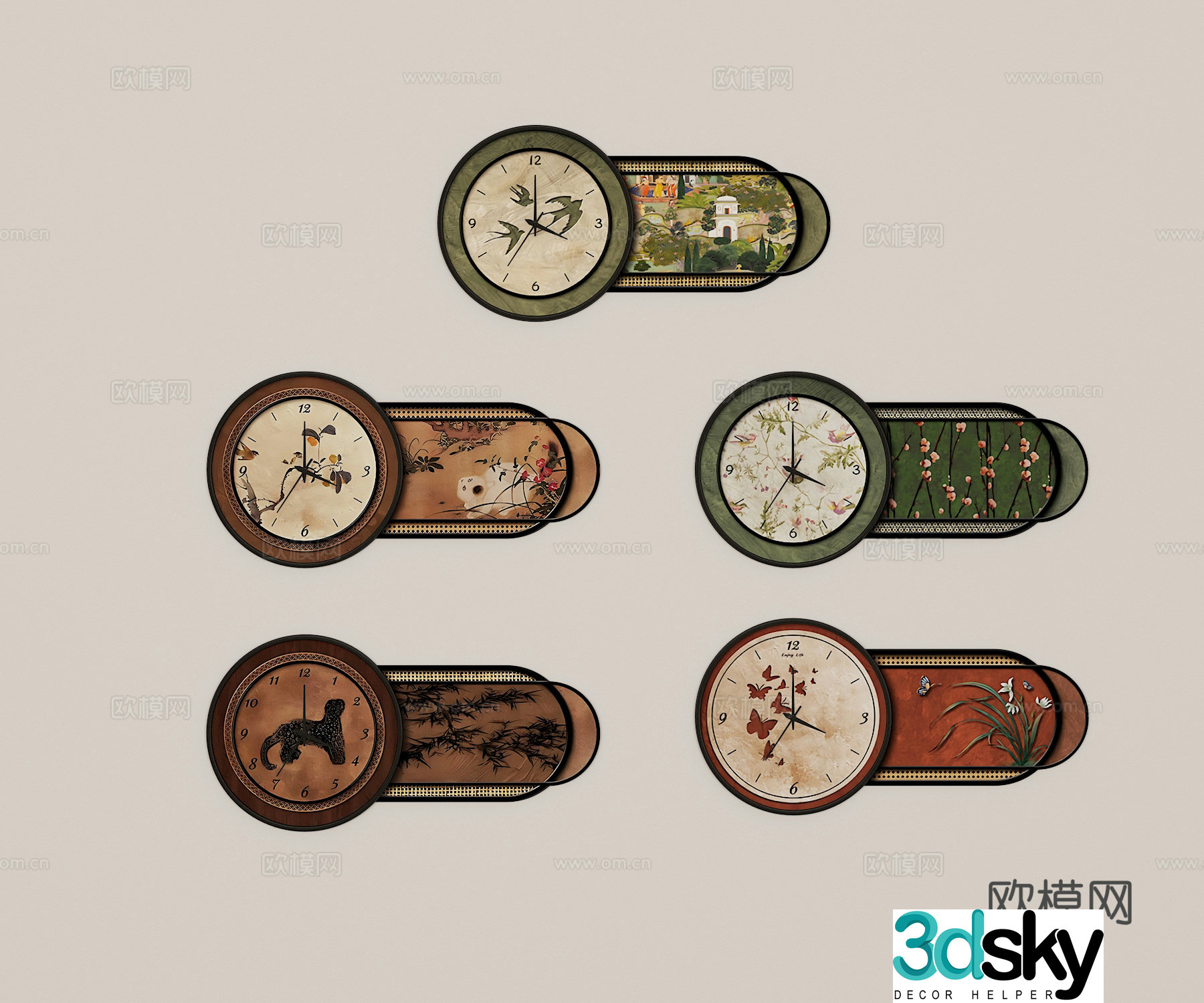 French retro medieval style wall decoration 3d model
