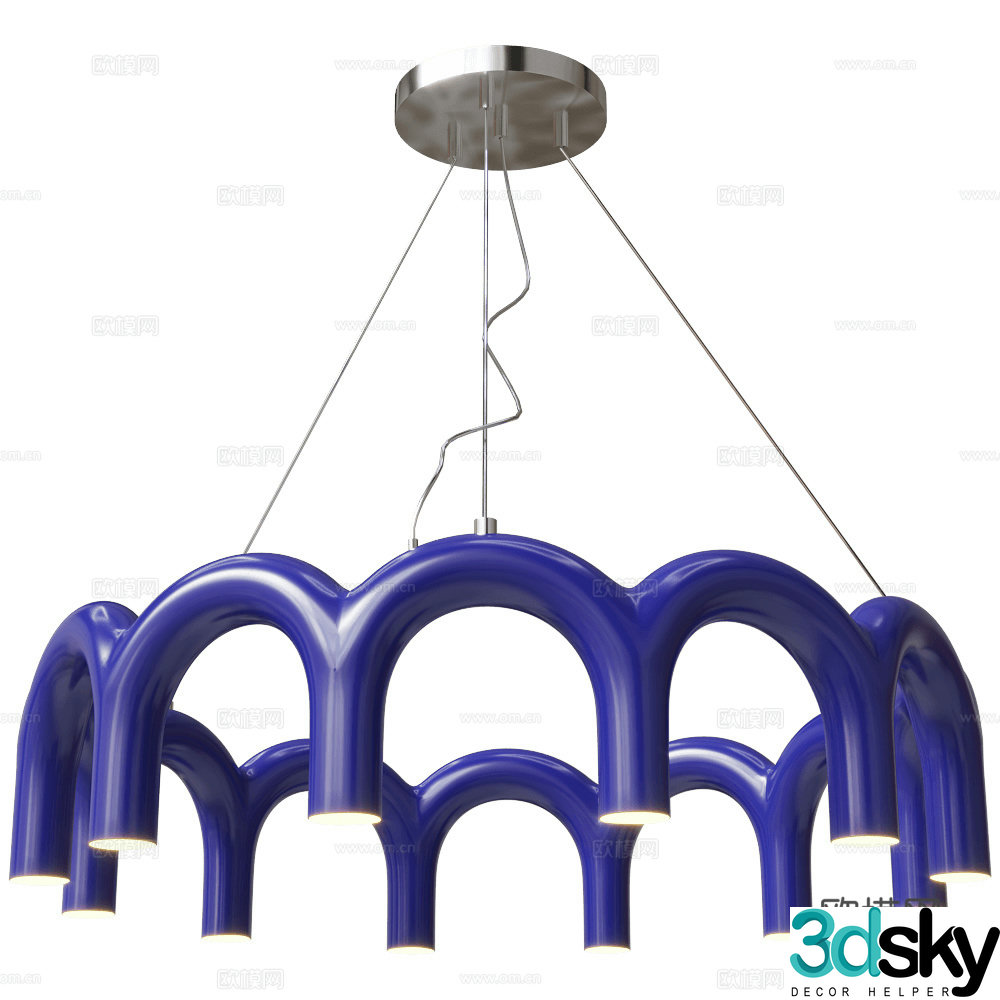 Oblure chandelier 3d model