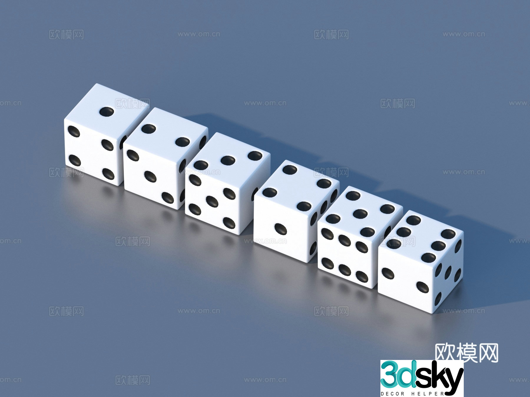 Dice Color Sieve Game Dice 3D Model