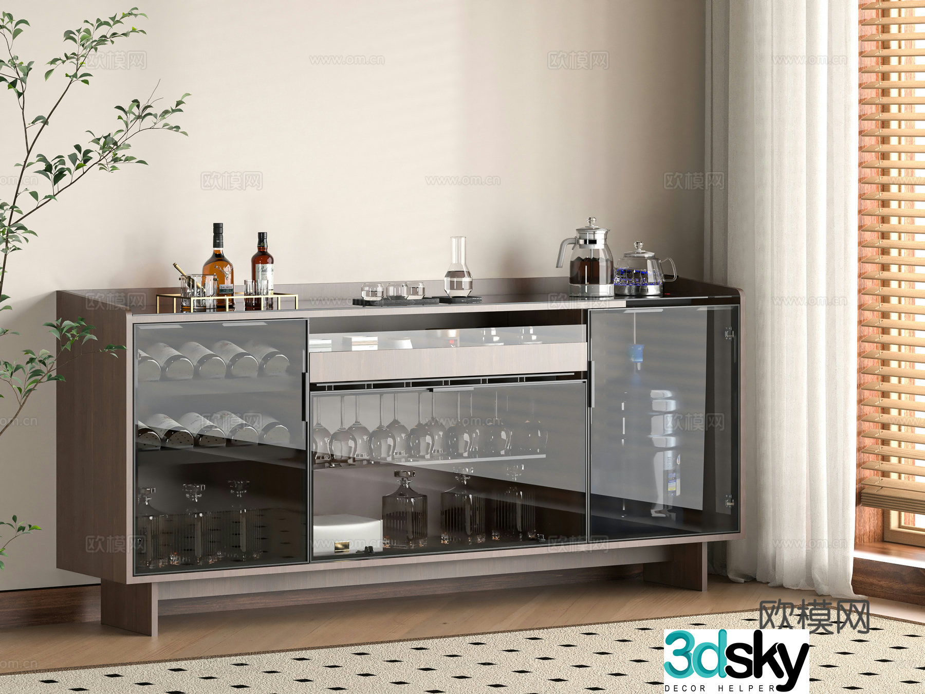 Modern sideboard 3D model