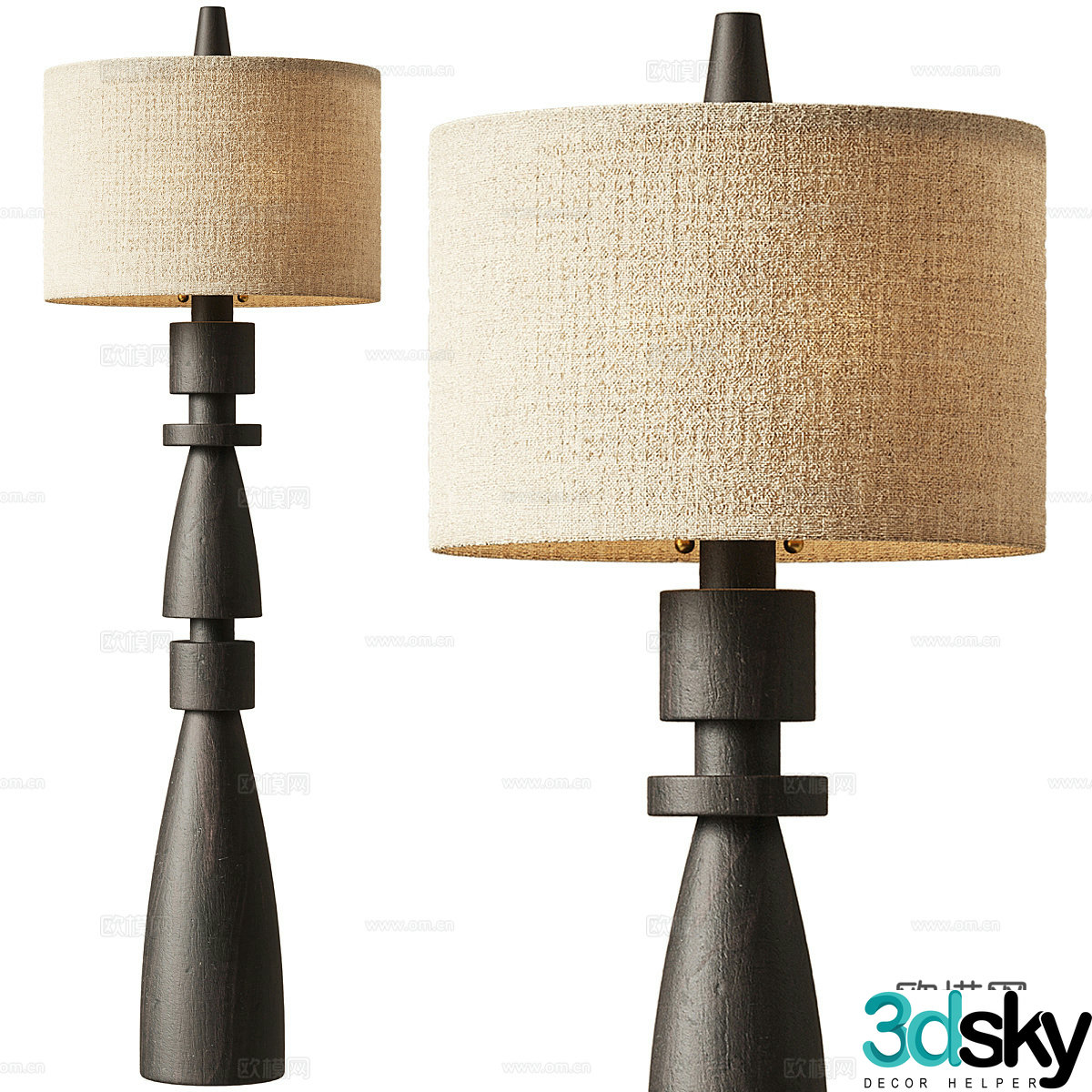 New Chinese style floor lamp 3D model