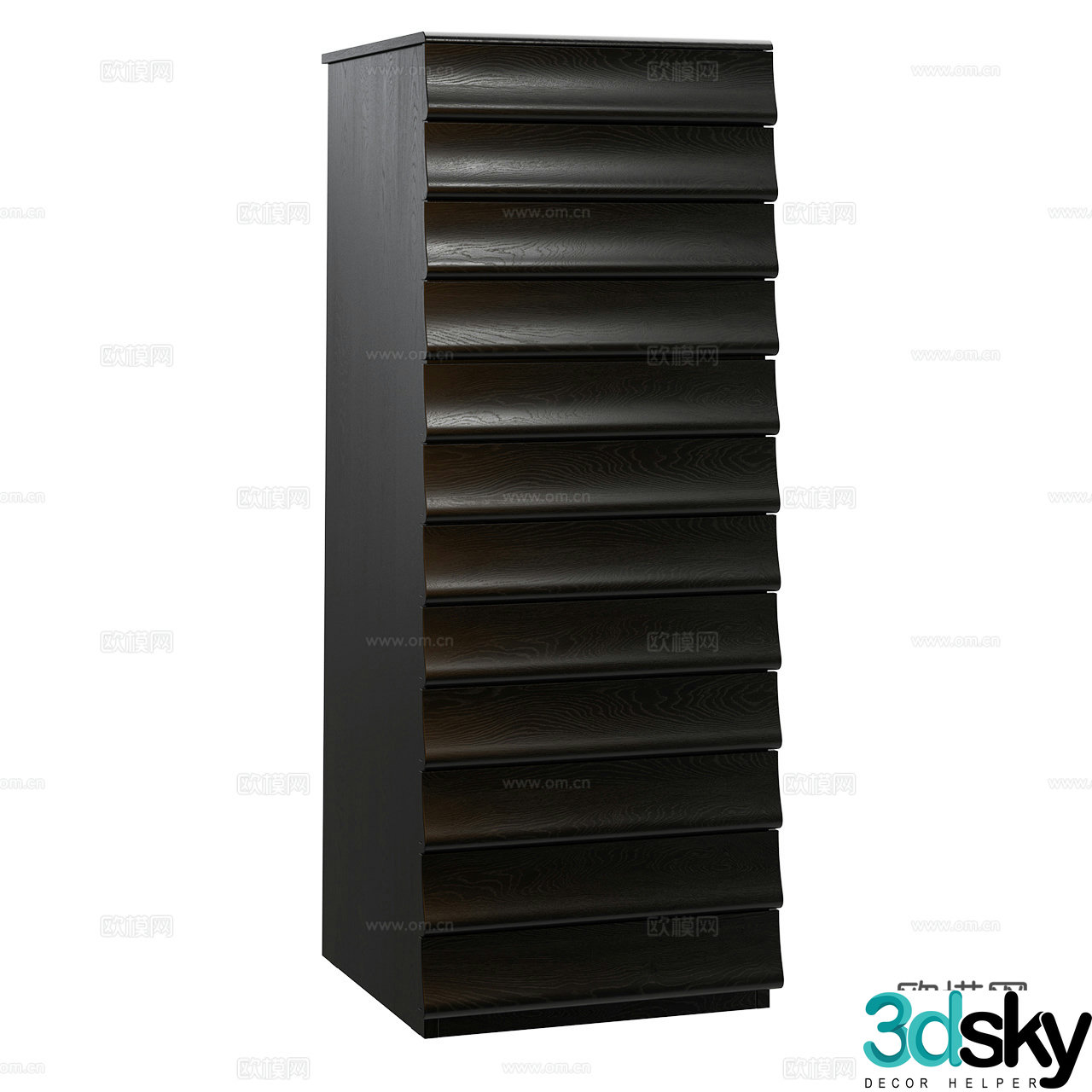Bolzan vintage decorative cabinet high cabinet chest of drawers solid wood cabinet side cabinet bookcase 3d model