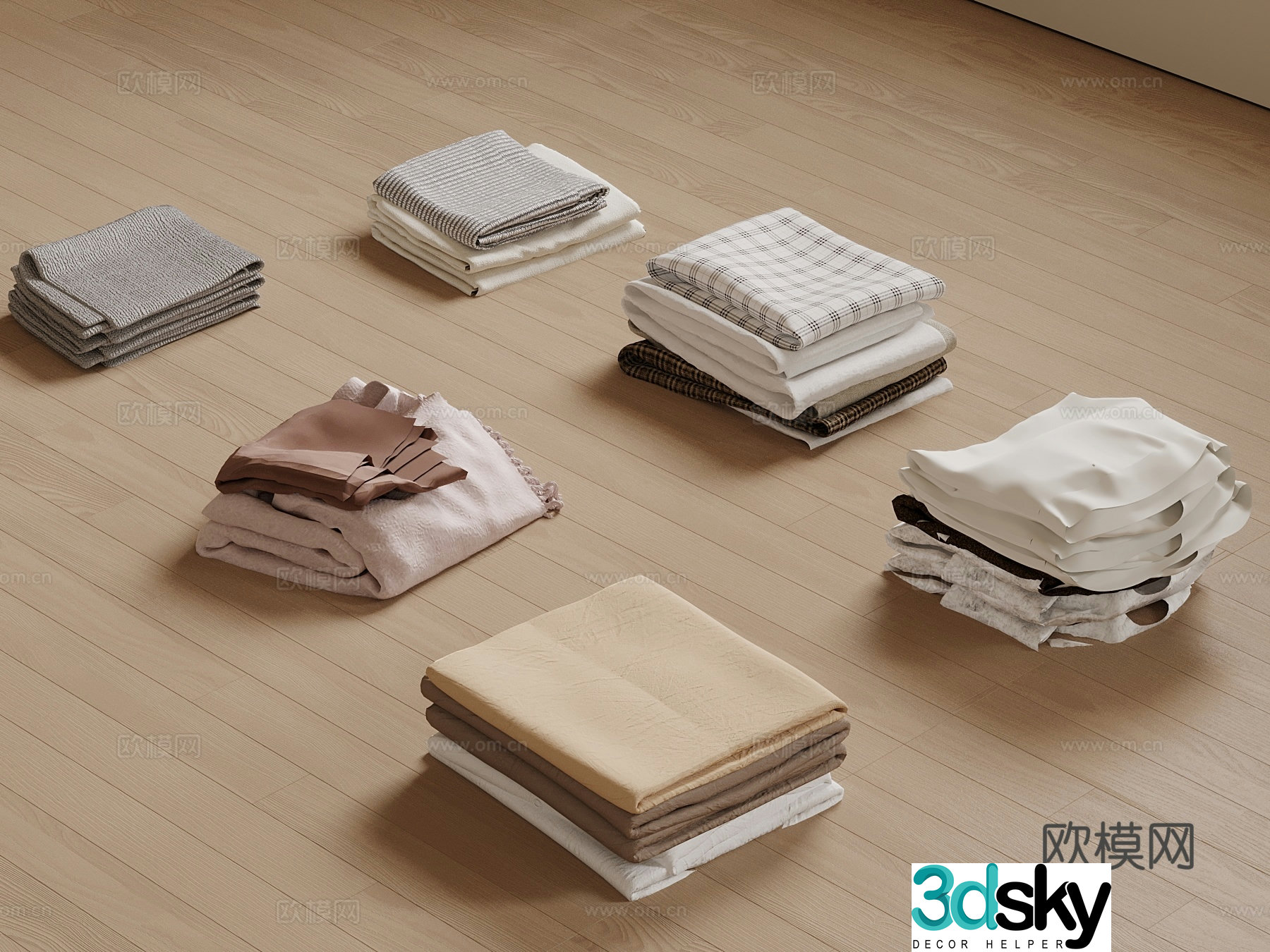 Modern clothes quilt 3d model