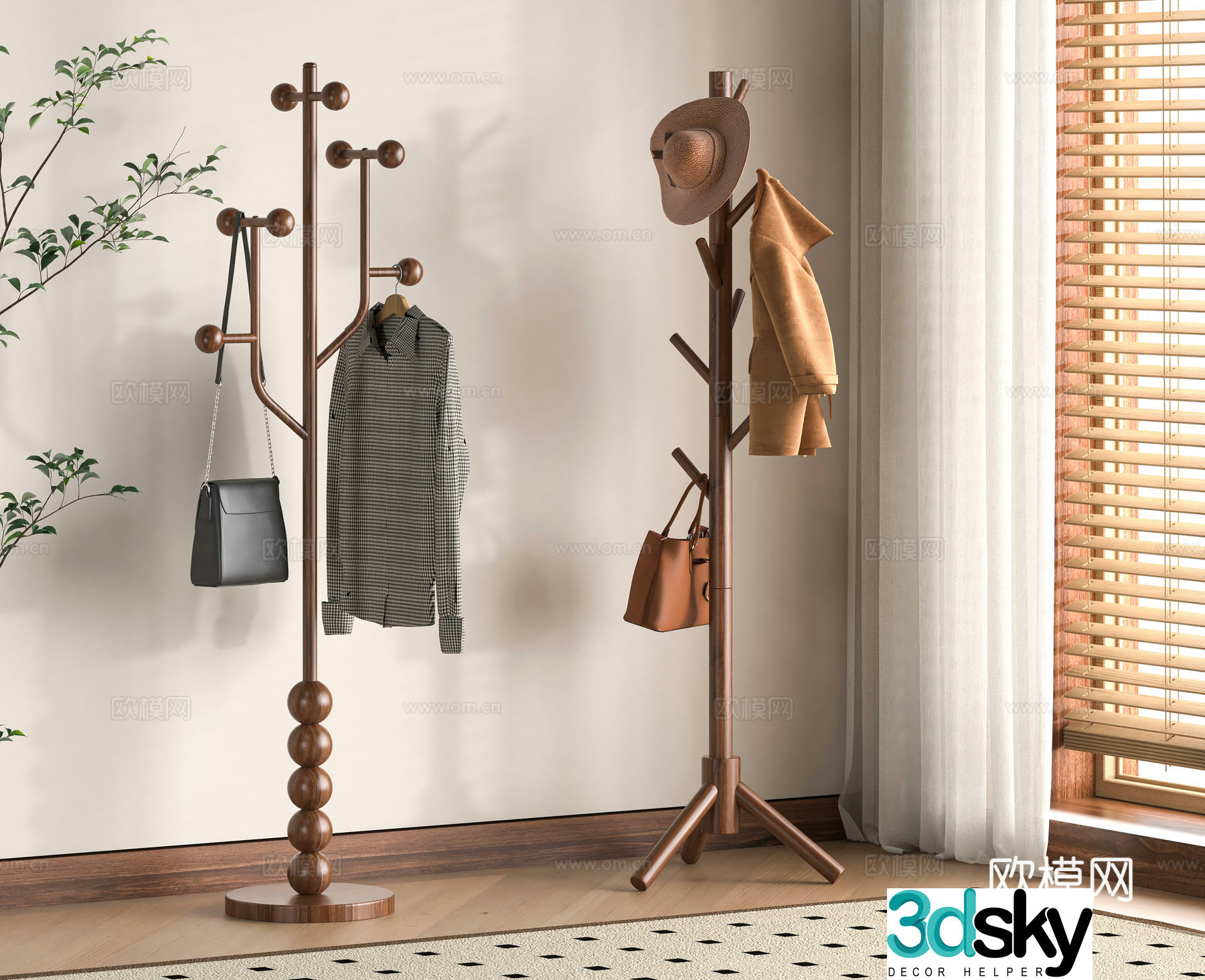 Modern clothes hanger 3d model