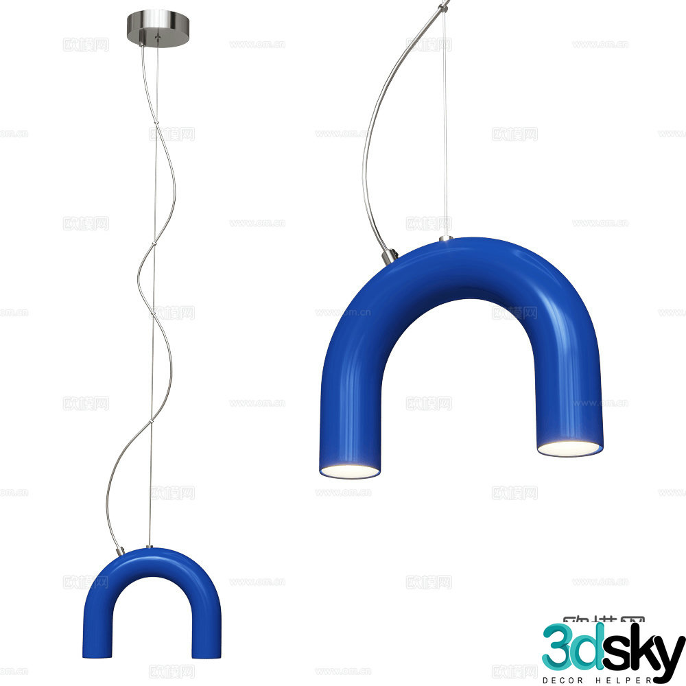 Oblure chandelier 3d model
