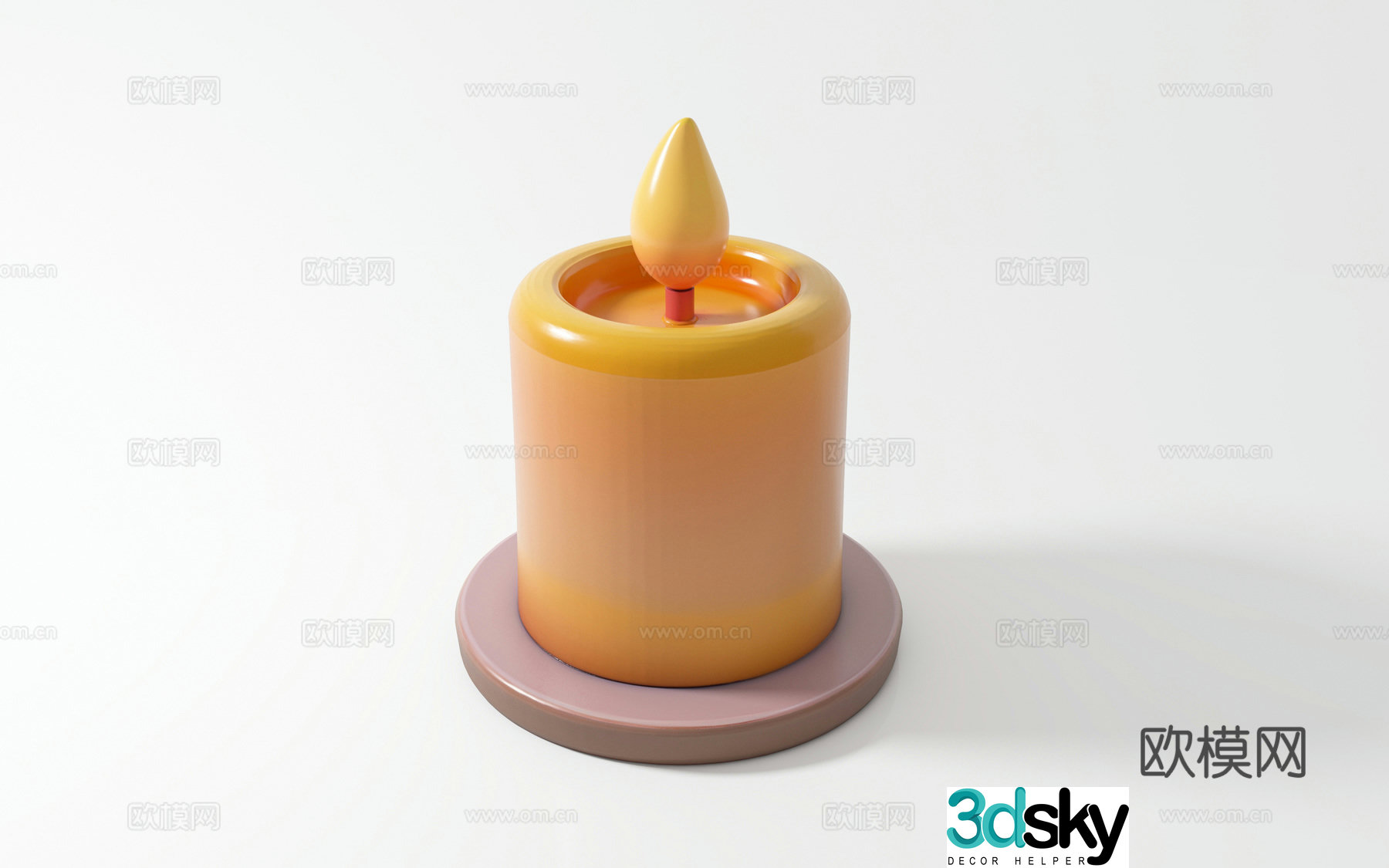 Candle Cartoon Style Anime Style Candlelight Ornament Figure Decorative Beauty Props Atmosphere 3D Model