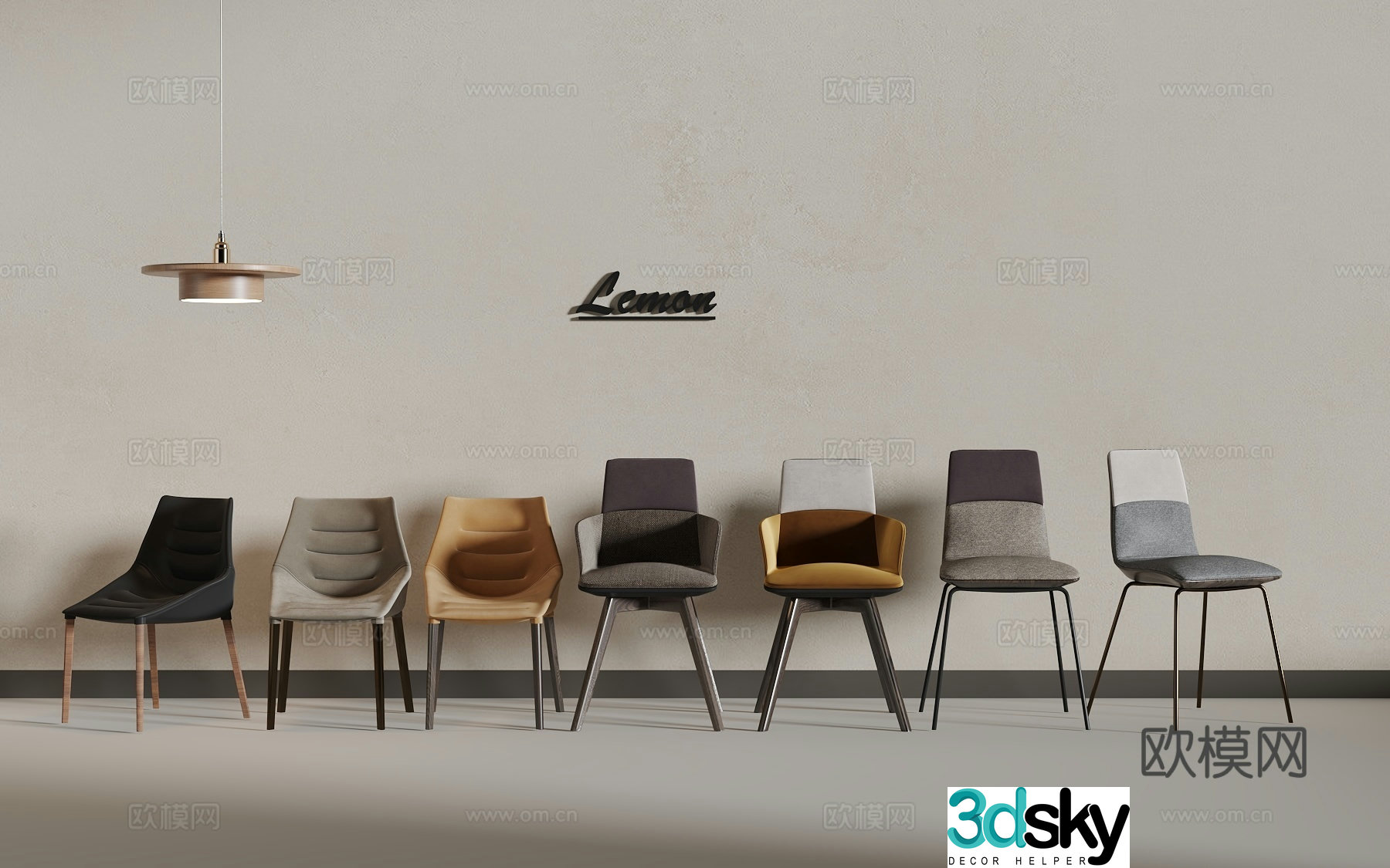 Modern single chair 3d model