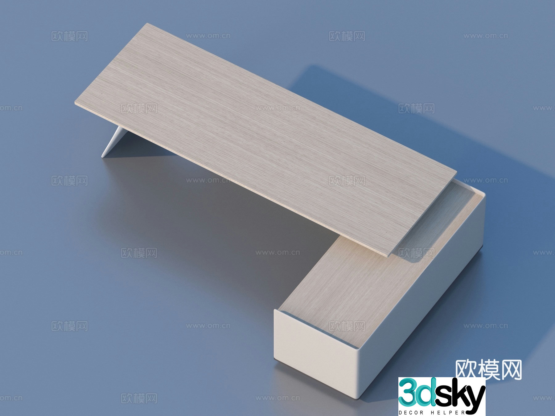 desk office desk boss desk 3d model