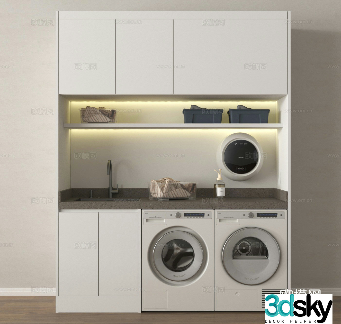 Washing cabinet 3d model