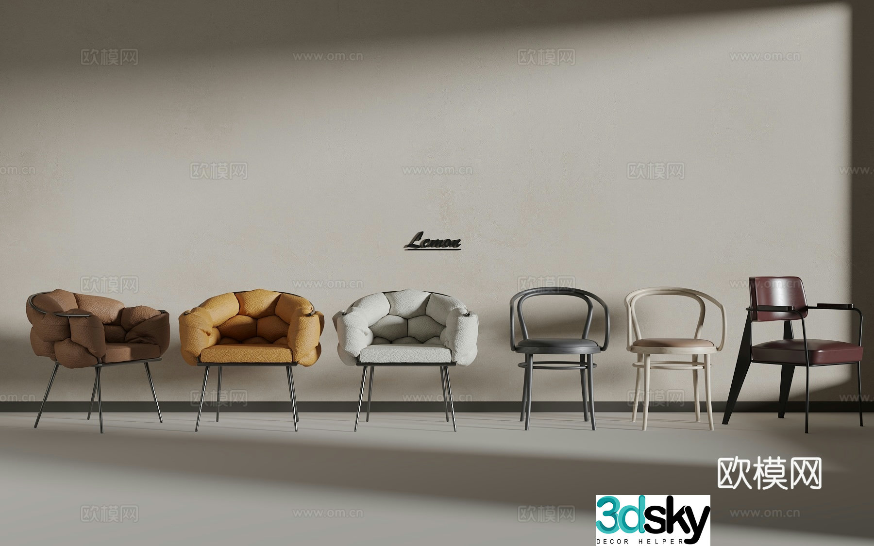 Leather chair 3d model