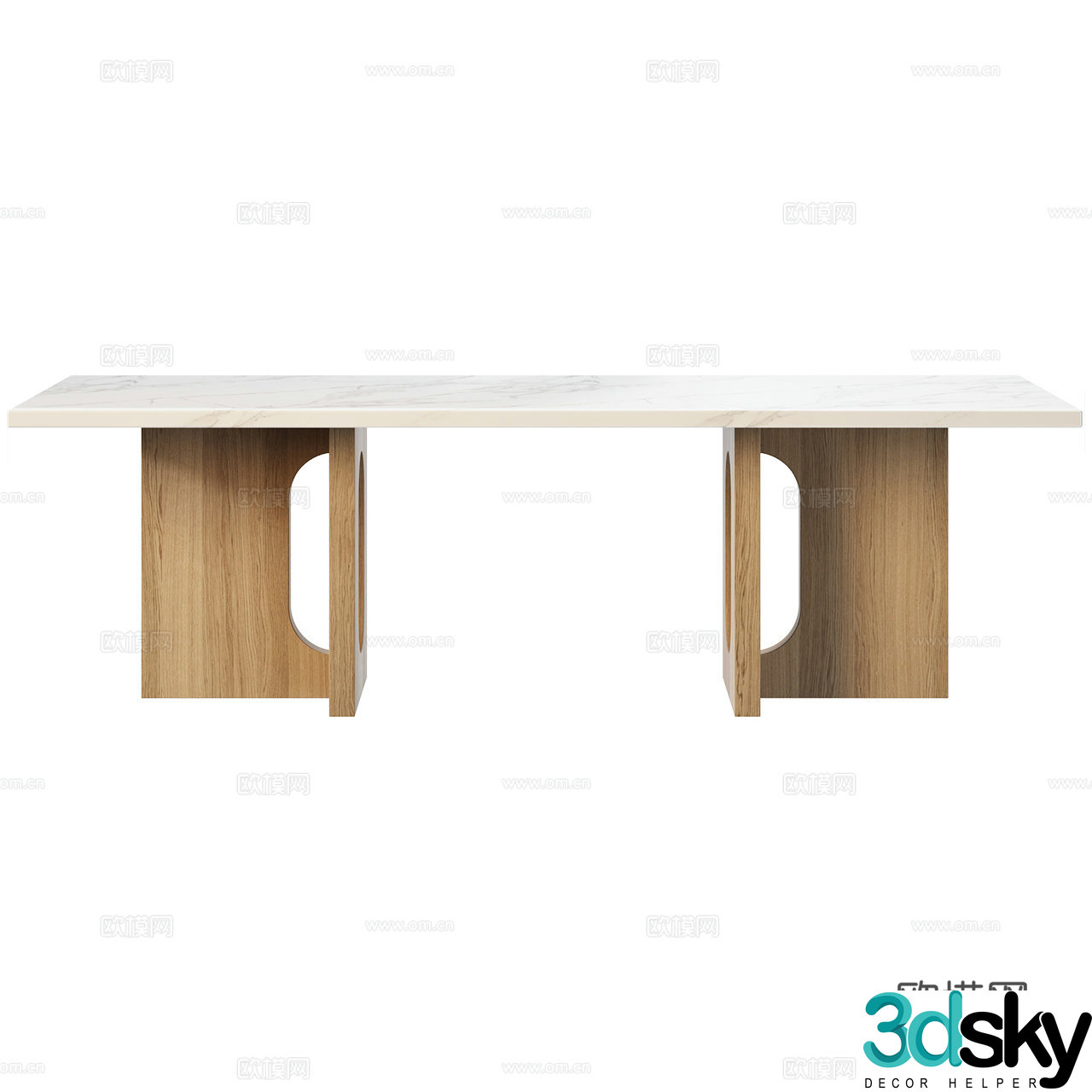 Audo Minimalist dining table Italian dining table Light luxury dining table Nordic dining table Stone dining table 3D model