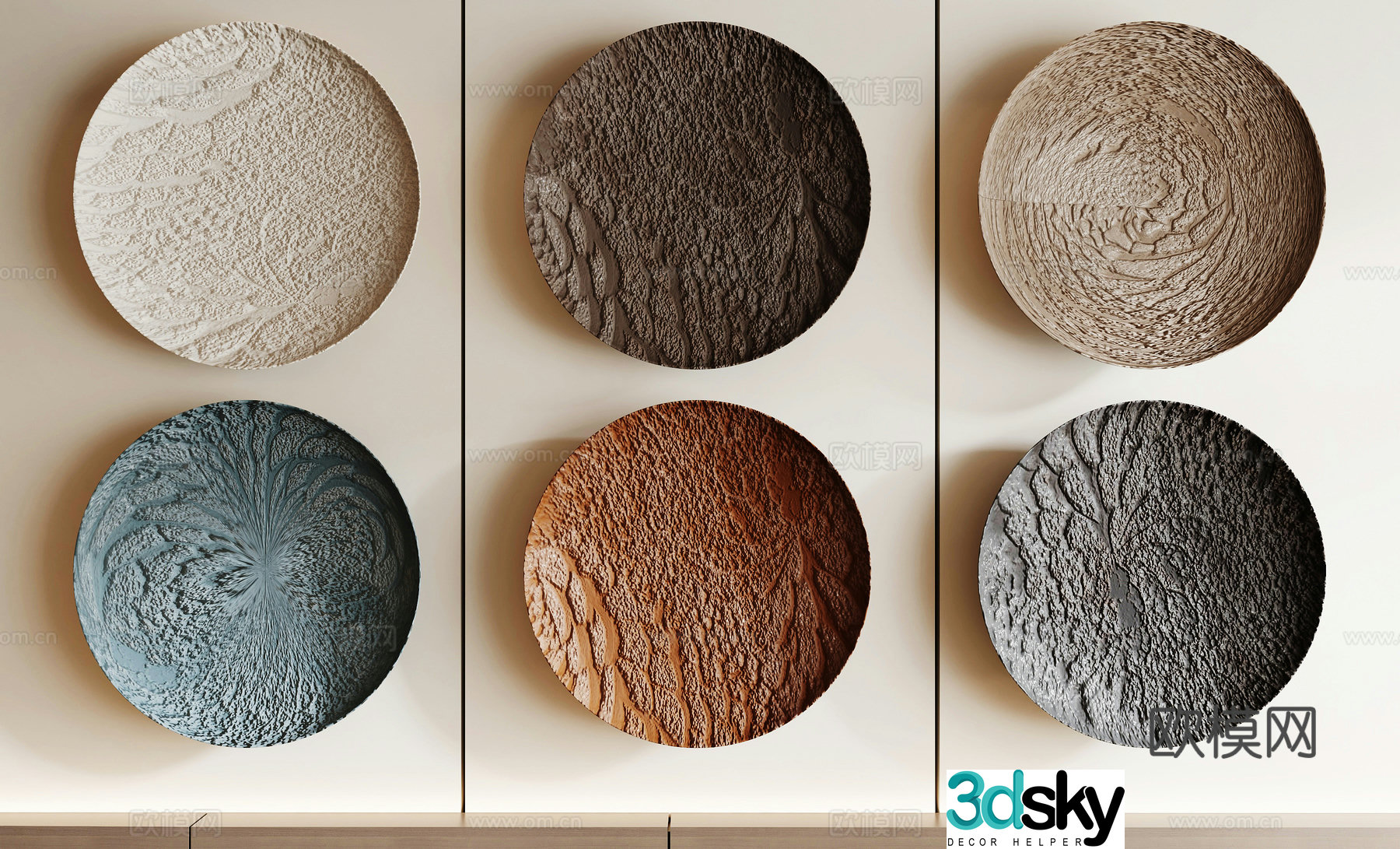 Modern wall decoration pendant 3D model