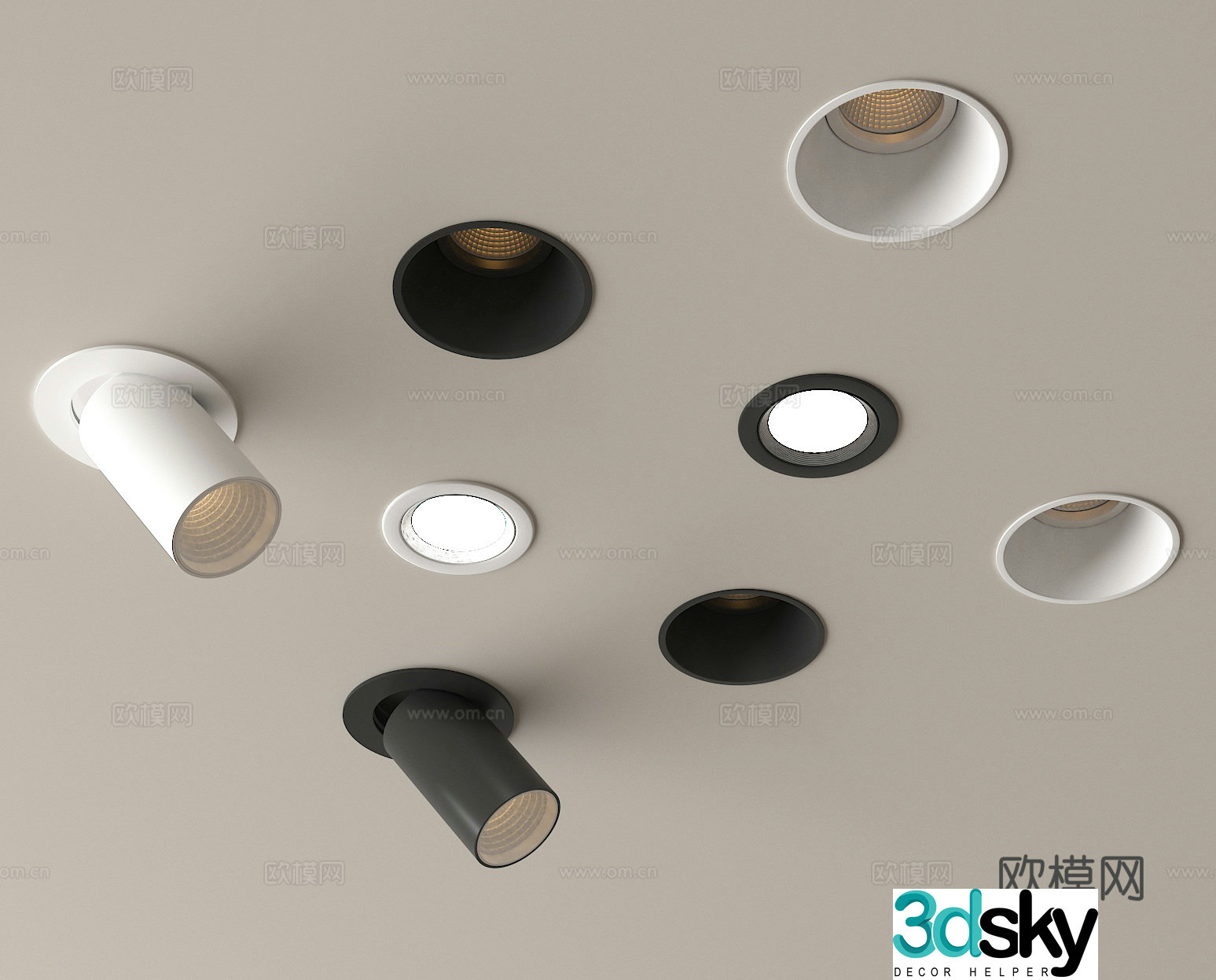 Spotlight Downlight Bulleye Lamp 3D Model