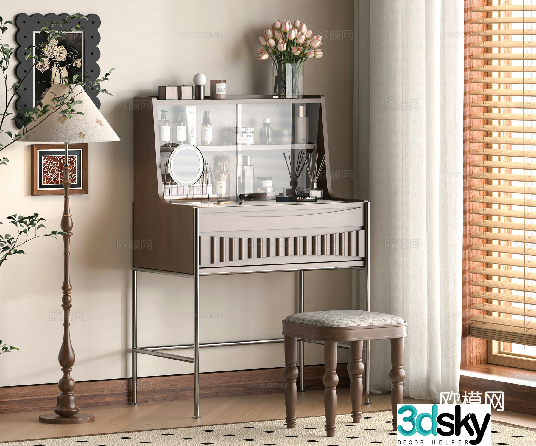 Modern dressing table 3d model