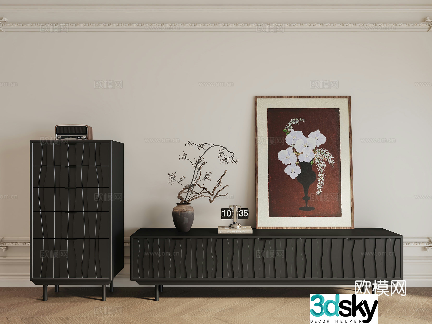 Decorative cabinet TV cabinet chest of drawers cabinet living room TV cabinet chest of drawers 3d model