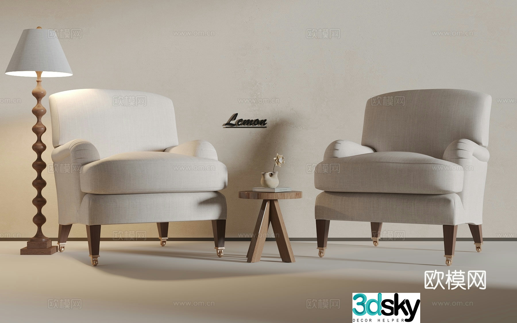 American sofa 3d model