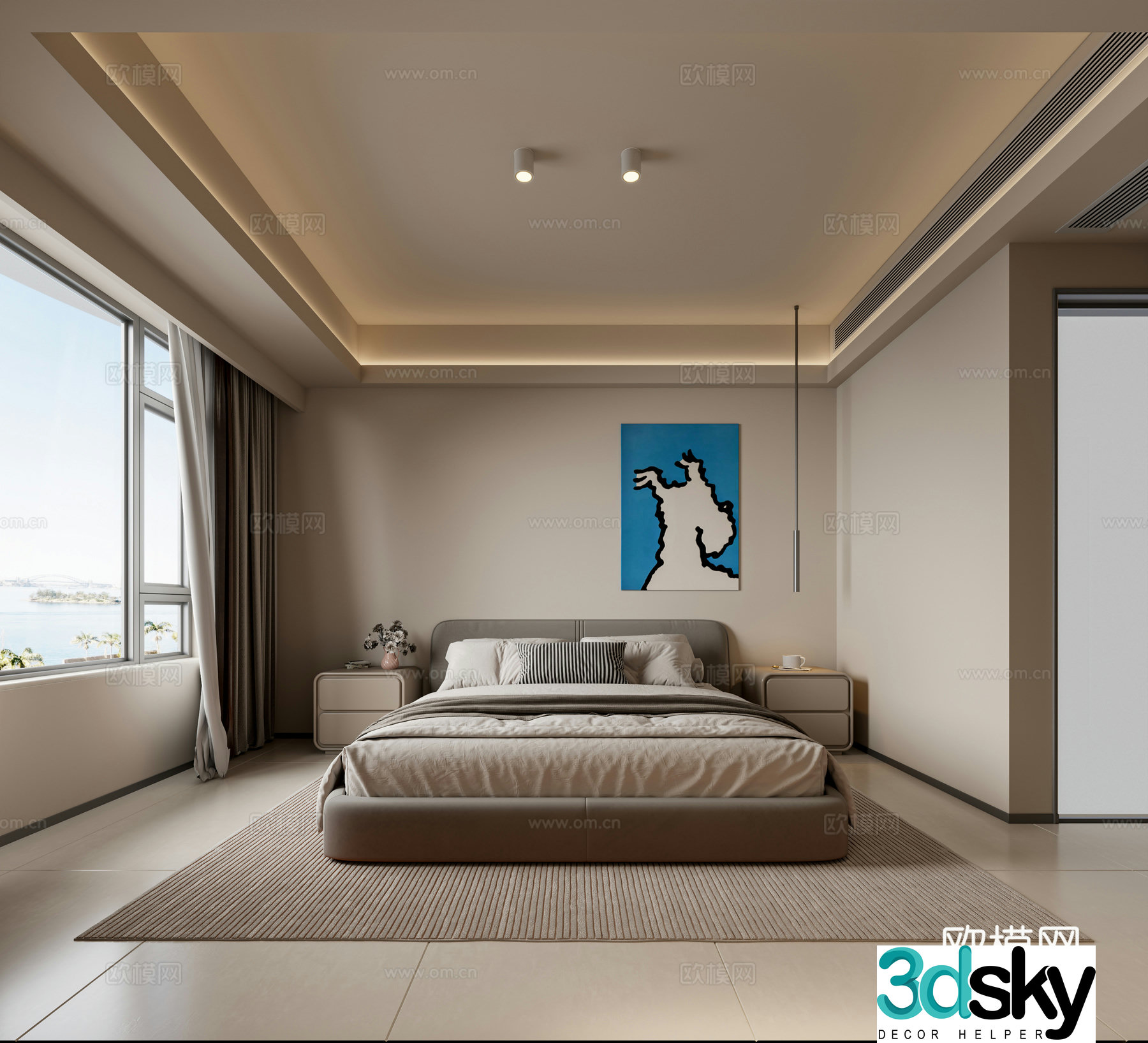 Modern bedroom 3d model