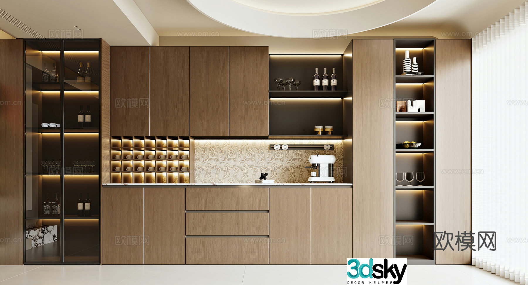 Italian modern sideboard 3D model