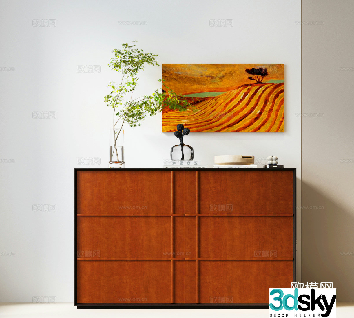 Modern medieval chest of drawers medieval style chest of drawers decorative paintings modern side cabinets modern medieval decoration cabinets 3D model