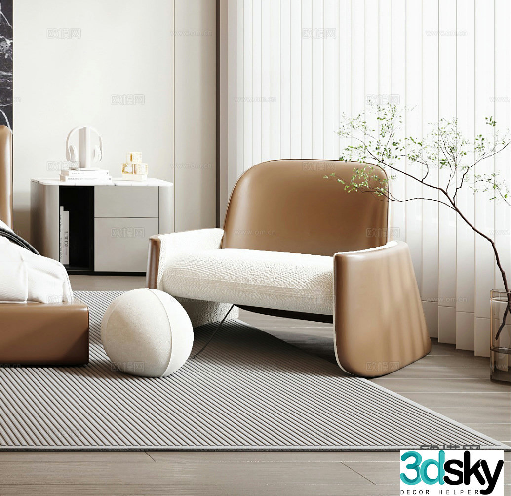 Modern leisure chair 3d model