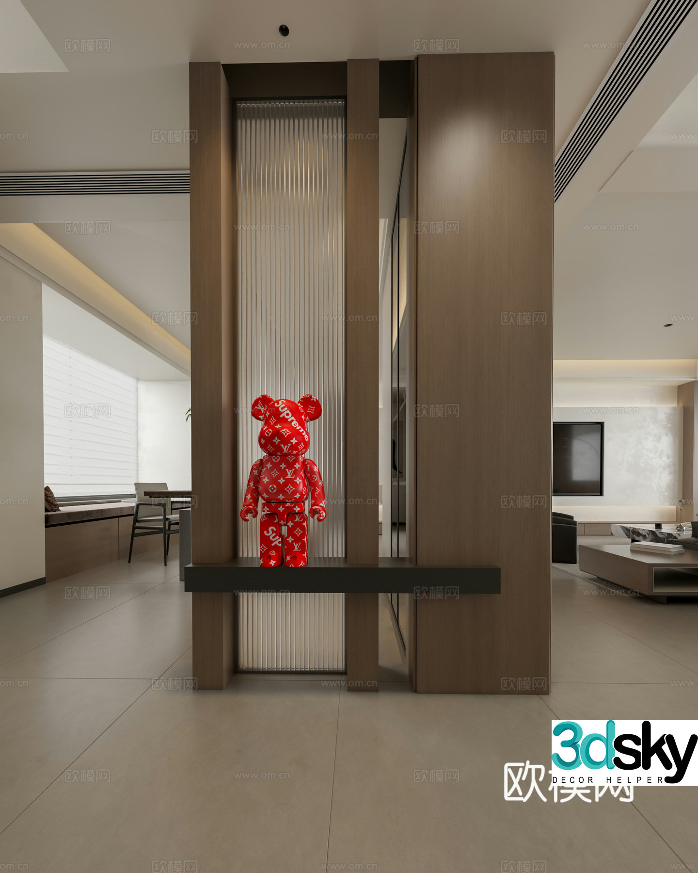 Modern entrance 3D model