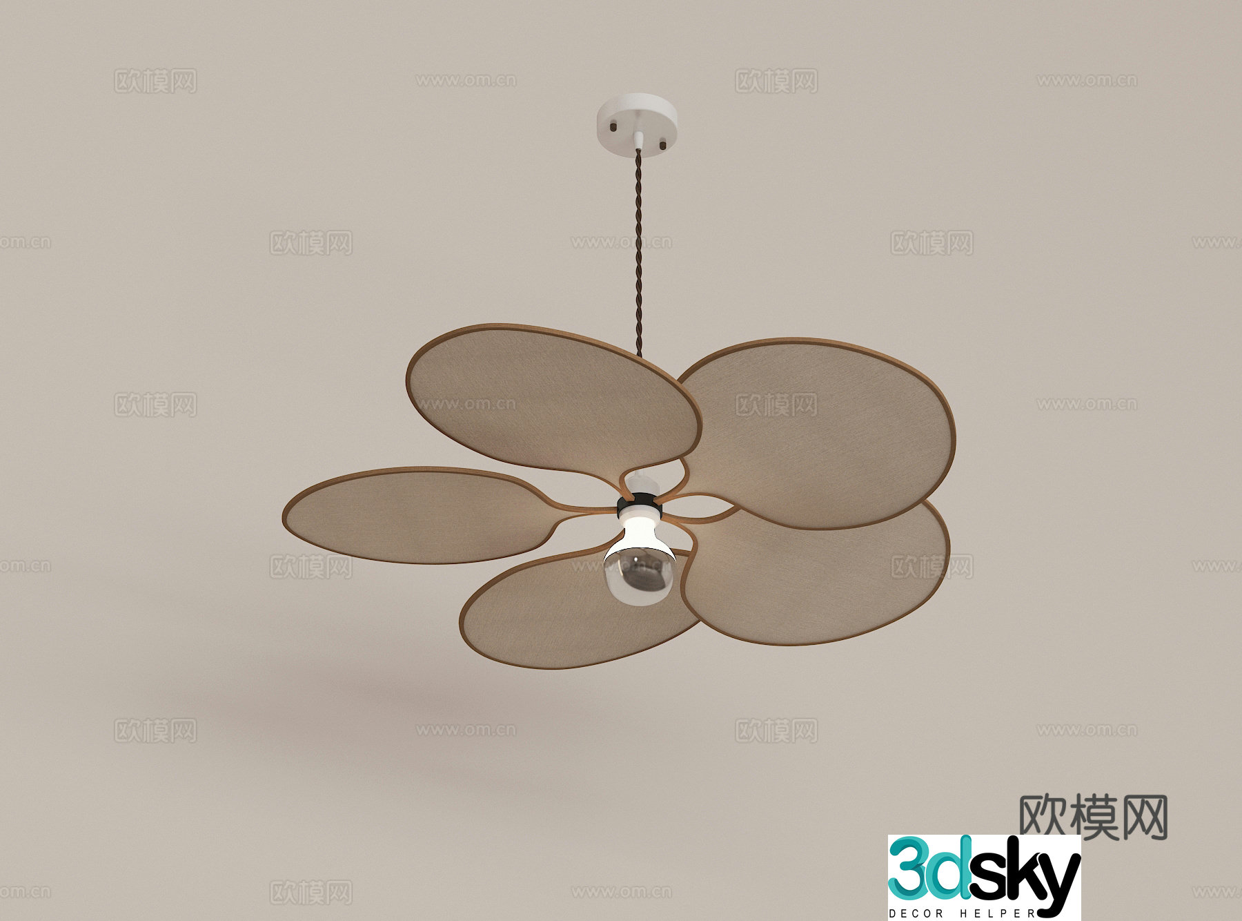 Modern Wasabi Middle-aged Chandelier 3D Model