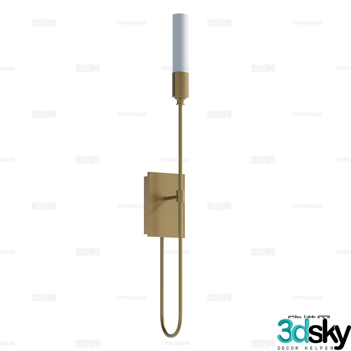 Modern light luxury minimalist decorative wall light 3D model