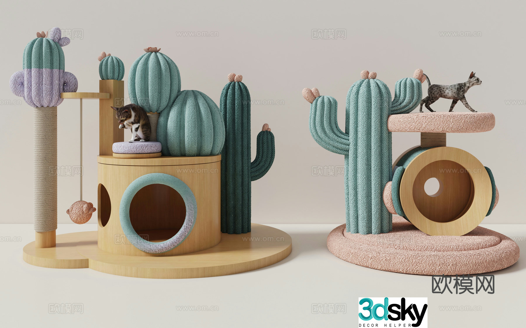 Cactus cartoon cat nest creative design cat climbing frame cat climbing frame cat climbing tree cat nest cat scratching board 3d model
