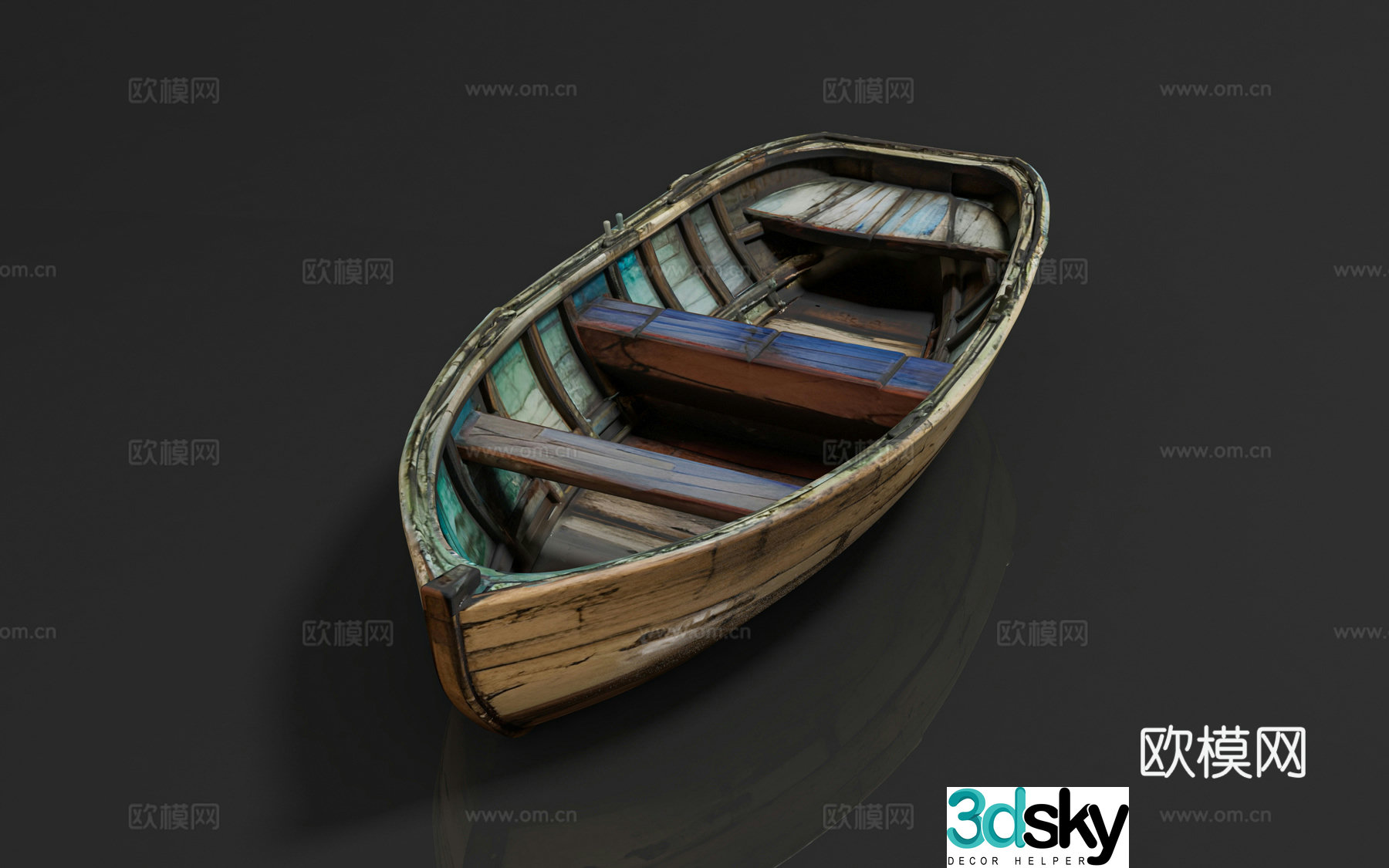Wooden boats and boats, water transportation, boats, fishing boats, rafting, exhibition display, display props 3D model