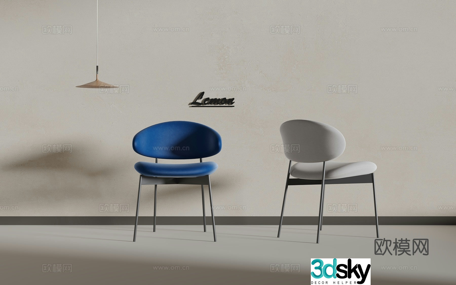 Modern single chair 3d model