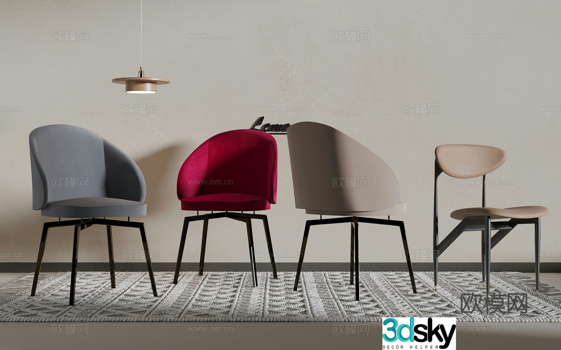 Modern single chair 3d model